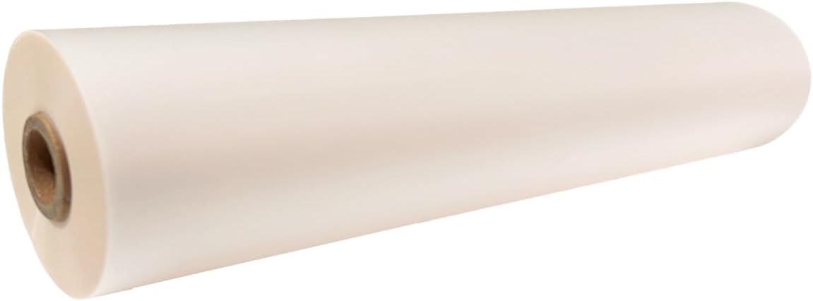 INTBUYING 17.3 in x 656 ft Matte Thermal Laminating Film BOPP Laminating Film Hot Roll Laminating Film, 1" Poly-in Core, 1 mil (28 mic) Thickness, for Paper and Photo Laminating