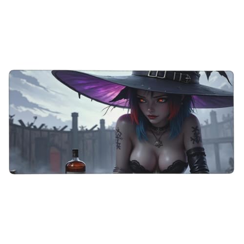 Grand tapis de souris de jeu aux bords cousus renforcés 40x91cm