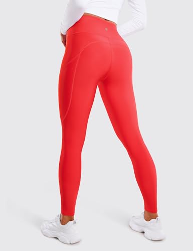 Image of CRZ YOGA Fleece Thermal Leggings Pockets 28'' | Casual, Full Length, Winter, Warm, for Women