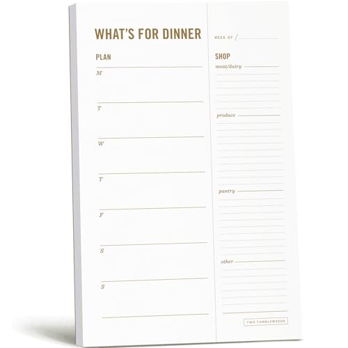 Meal Planning Notepad with Magnets