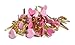 Bright and Light Pink Mix Medium Heart Brads Bulk 50