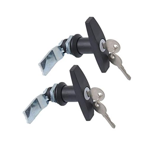 OUYAWEI 2pcs / set T Griffschloss Anhänger Caravan Toolbox Lock Auto Zubehör Accesorios auto