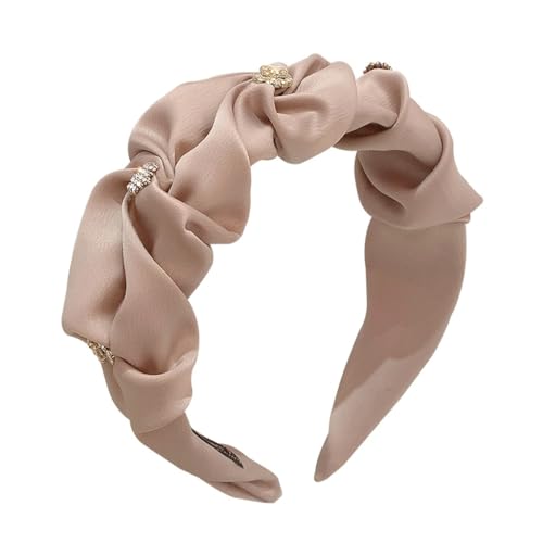 Ruffled Headband Retro Sweet Temperament Wide Edge Hair Clip Accessory image 2