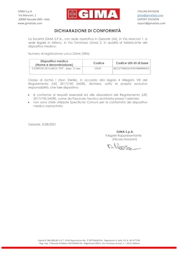 Gima 35020 Tamponi Rotondi Tnt Ø 15 Mm, Confezione 1000 Pezzi - 3