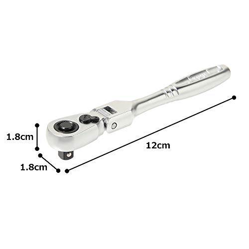 Tone Rh2Fh 1/4" Square Drive Flex Head Ratchet #TOP6