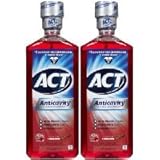 ACT Alcohol Free Anticavity Fluoride Rinse-Cinnamon-18 oz, 2 pk