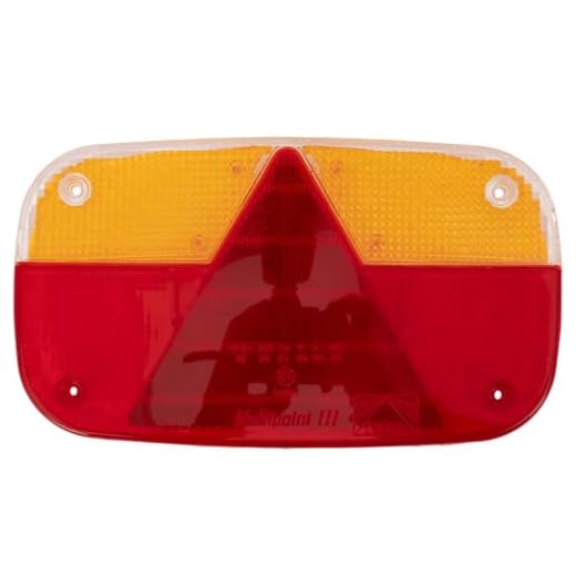 Aspöck Lichtscheibe Ersatzglas Multipoint III universal links und rechts 244 mm breit 138 mm hoch E4 Zulassung für Anhänger Rückleuchten Abdeckung Lampenglas Austausch Ersatzteil