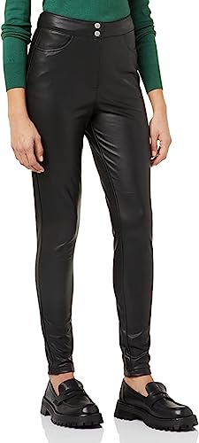 ONLY Damen Onljessie Faux Leather Zip Pant Cc OTW Leggings, Schwarz, M EU