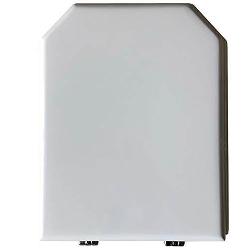 ACB/COLBAM Asiento de inodoro de madera con revestimiento de poliéster para Cesame Deco blanco con bisagra cromada - Asiento de inodoro