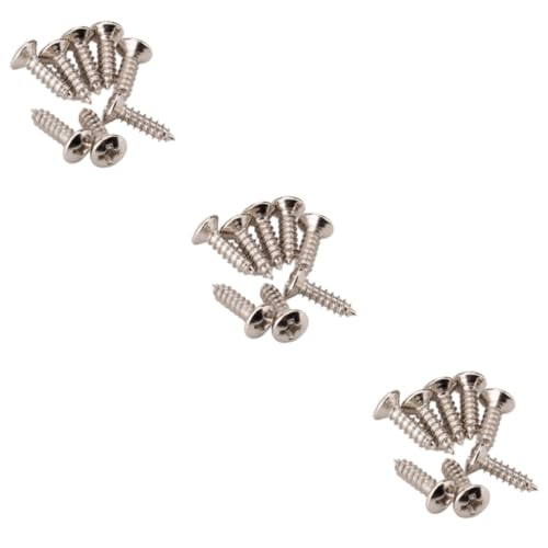 FAVOMOTO 3sets Guitar Bass Pickguard Screw Set .9*2.96mm Replacement for 50pcs*3