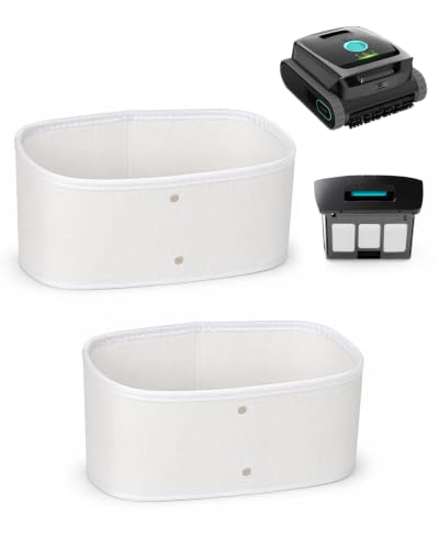 FEATCH 2-Pack Ultra-Fine 3µm Replacement Filters Compatible with Aiper Scuba V3 & Scuba S3 Cordless Robotic Pool Cleaners, White Support Frame Not Included