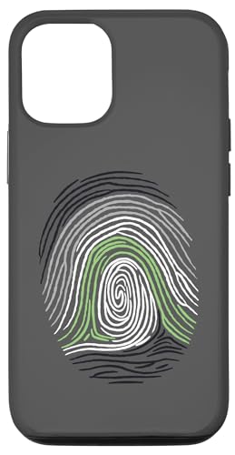 Ya en manzanajugosa.com: Carcasa para iPhone 15 Bandera del Orgullo del Agender Bandera del Agender de huellas dactilares
