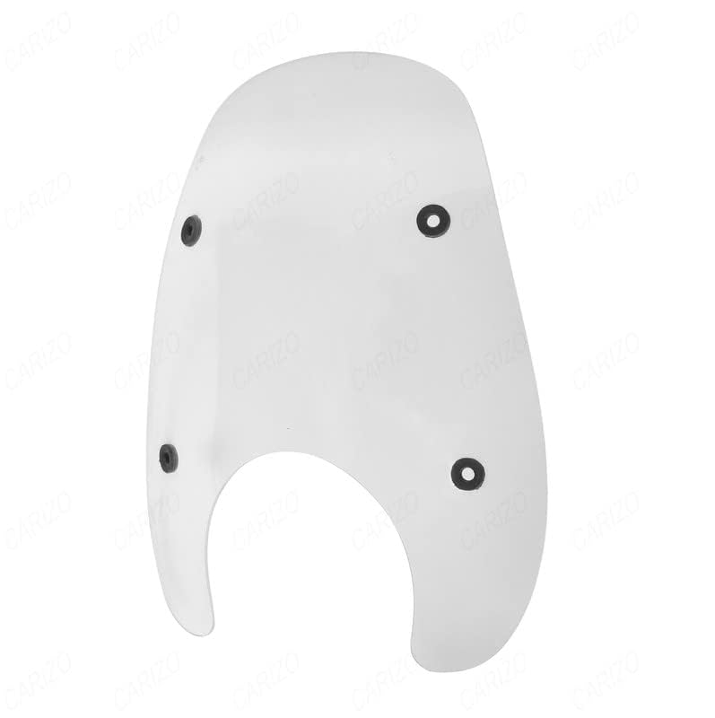 CARIZO Bike Fiber Glass Front Windshield (Big) White for Bajaj Avenger-image-18