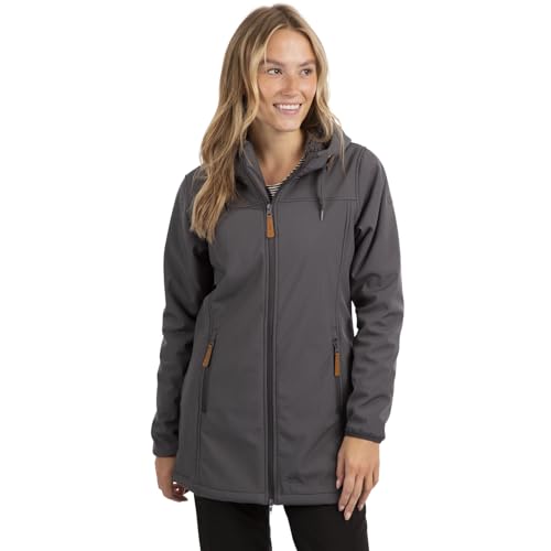 Trespass Womens/Ladies Kristen Longer Length Hooded Waterproof Jacket (XL) (Carbon)