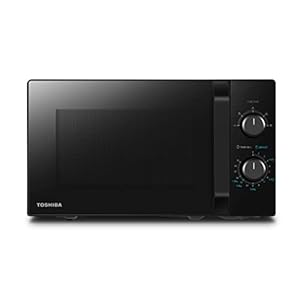 Toshiba MW2-MM20PF(BK) Magnetron/solo-magnetron/20 l/800 W/5 standen met praktische ontdooifunctie, led-verlichting binnenshuis, zwart