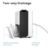 Comfee Luftentfeuchter, 30 L/24 H, Raumgröße ca. 180 M³, 80 M², Intelligenter Entfeuchtermodus, für Wohnung, Bad und Keller, 24 H Timer, Wassertank 3 L, Weiß, MDDP-30DEN7 – Ansicht 6