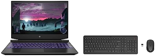 Image of HP Pavilion AMD Ryzen 7 5800H 15.6 inches(39.6cm) FHD Gaming Laptop (16GB /512GB SSD /Windows 11 Home /NVIDIA RTX 3050 Graphics /1.98 Kg) & 330 Wireless Black Keyboard and Mouse Set