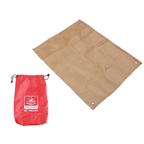 Leapiture Flame Retardant Cloth Enduring Fire Resistant Mat Camping Heat Protector Cloth Emergency Fire Retardant Blanket for Outdoor Camping Barbecue (60 * 80 cm)