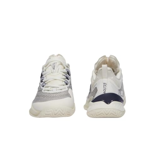 Lacoste Women's AG-LT23 Ultra Tennis Shoes, Off White & Navy, 42