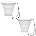 Tazza Pieghevole Coppa in Silicone Tazza Viaggio caffè Piegata|portatile telescopico|Possono Essere Caricati Con Una Tazza Telescopica Ad Acqua Bollente Con Cordino 250 Ml In Due Pezzi, Trasparente