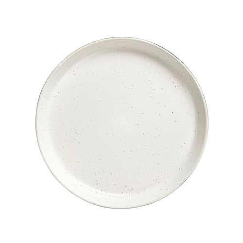 Image of Sango 12-Piece Stoneware Dinnerware Set for 4, Modern White & Black Plates and Bowls Sets with Speckled Glaze, Durable Kitchen Ceramic Dish Set, Microwave & Dishwasher Safe Everyday Dishes, Stockholm