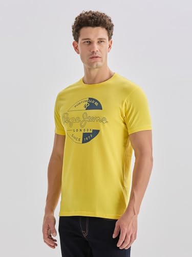Image of Pepe Jeans Men T-Shirt|Cotton|Slim Fit