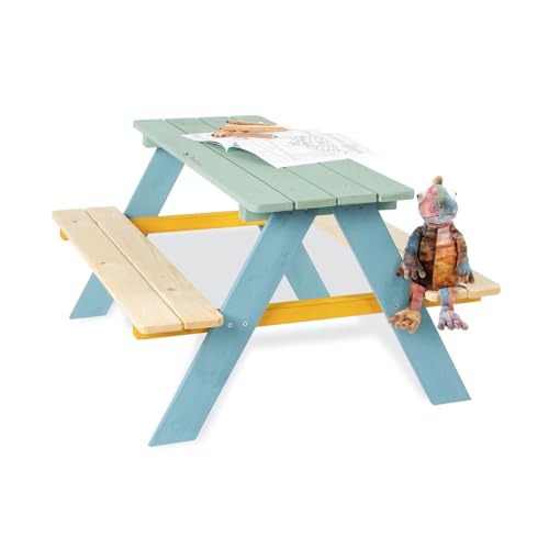 Pinolino Nicki 201616 - Mesa de picnic para 4 niños, multicolor