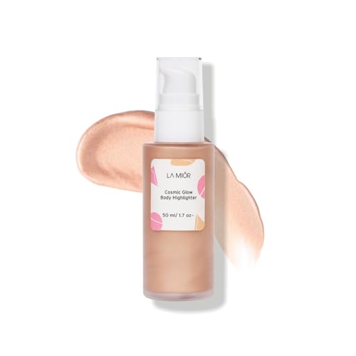 Image of LA MIOR Cosmic Glow Body Highlighter - Nebula | Liquid Highlighter for Body, Flawless Radiance, Lit-from-Within, Blurs Imperfections, Transfer & Sweat Proof, Clean - 50ml