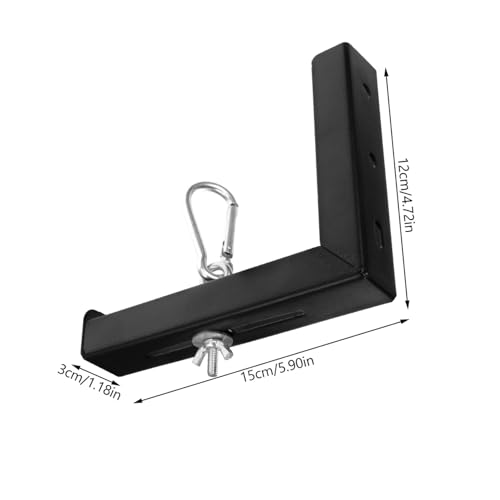 Soporte en L para proyector regulable de pared en hierro negro paquete de 2 2