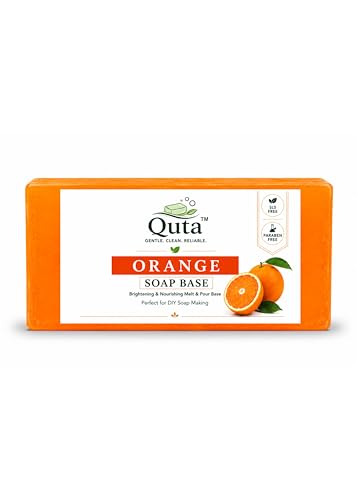 Image of Orange Glycerin Soap Base 950 g - Refreshing Citrus Melt & Pour Soap Base for DIY Handmade Soaps - SLS & Paraben Free