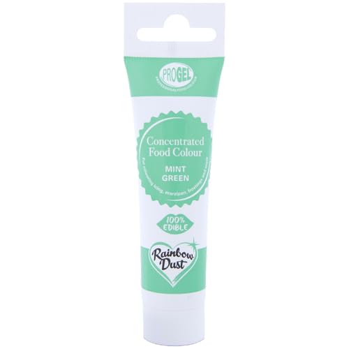 Rainbow Dust ProGel® Concentrated Food Colour, Mint Green Colouring Gel For Baking and Cake Decorating, 25g Tube