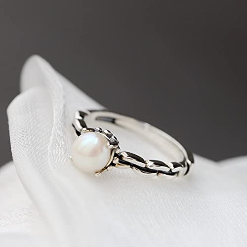 Bague réglable femme évitant les erreurs de taille - perle eau douce 6mm