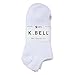 K. Bell Women's No Show Socks (Pack of 10 Pairs), Sock size 9-11, SHOE SIZE 4-10, White
