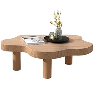 CCBUY Table Basse en Bois Massif Moderne Table de Salon Table Centrale Petite Table d’appartement de Table Noire (Color : A, Size