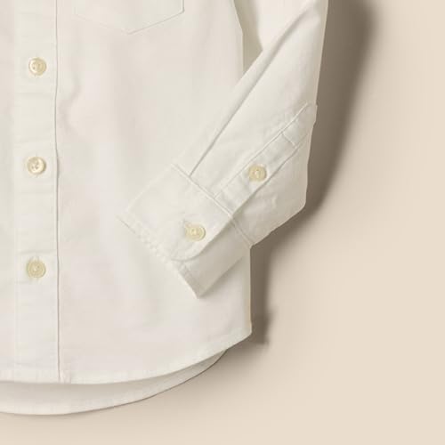 Amazon Essentials x Sofia Grainge Baby Jungen Elastisches Oxford-Hemd mit Kragen, Weiß, 18 Monate