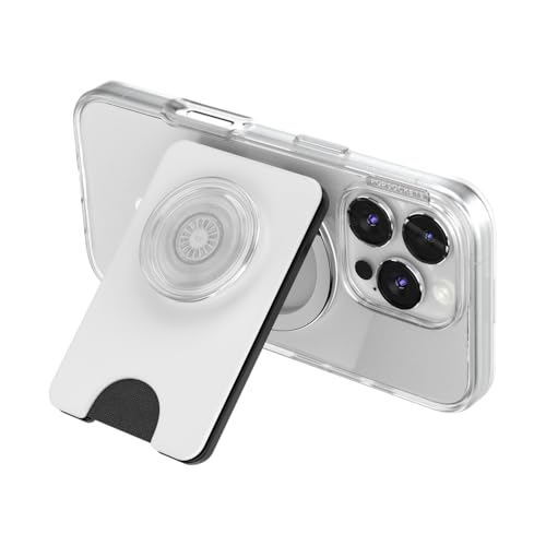 Image of PopSockets Kick-Out Wallet for MagSafe, Adjustable Kickstand, Magnetic Stand - White