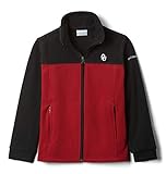 NCAA Oklahoma Sooners Youth Youth Flanker II Full Zip Fleece, X-Small, OK - Black/Red Velvet