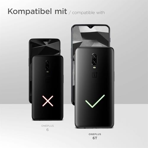 Étui de protection pour OnePlus 6T moex en cuir végétalien noir avec clip ceinture rotatif