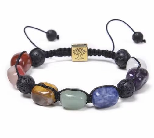 Cristal naturel multi-couleurs : le cadeau idéal avec ce bracelet double couche réglable féminin