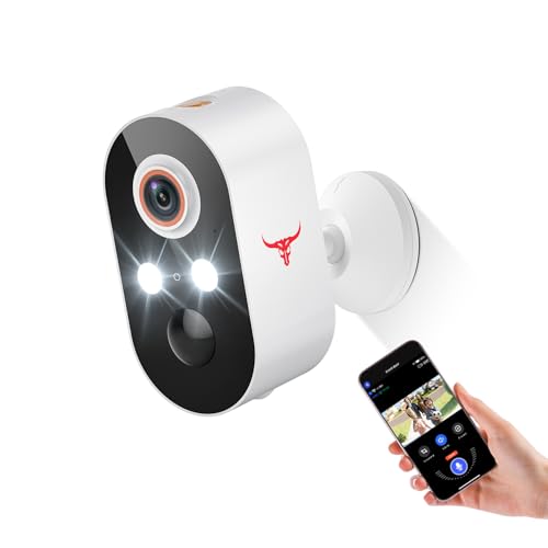 Blazique 1080p Security Camera, Smart AI Human Detection, Color Night Vision, 2-Way Audio, Cloud Storage Sold Separately, 2.4G WiFi, Wireless Indoor/Outdoor Surveillance Bullet Cam (1 Pack)