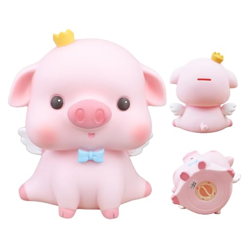 Neamou Tirelire en Forme de Cochon, boîte d'économie de Cochon, Pot d'économie de Tirelire en Forme de Cochon d'ange, Boîte d'épargne créative, tirelires pour, boîte d'épargne décorative pour pièces