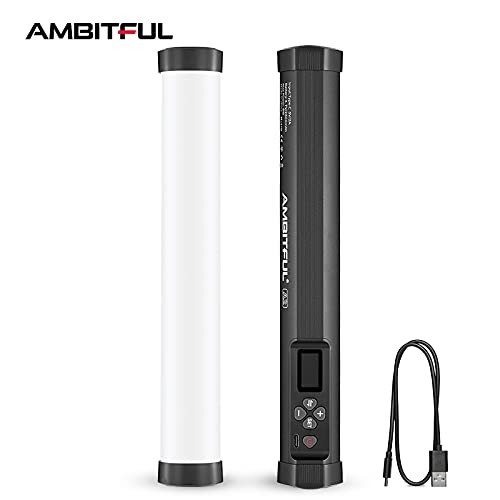 Ambitful A2 Full-Color Rgb Tube Light, 2500K-8500K Cri 95 Tlci 97 Rgb Video Light, Rgb Cct Hsi Mode, 22 Fx Light Effect, App Control Support,Magnet Design (A2 1Pcs) #TOP2
