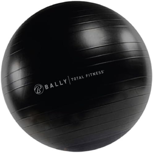 Bally - Gym Ball with Pump, Burst Resistant Exercise Stability Ball for Balance, Core Training, Yoga & Home Fitness Workouts (65 Cm)