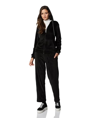 Image of Amazon Brand - Symbol Womens Velour Hodded Sweatshirt and Bottom Co-ord Set (Available in Plus Sizes)