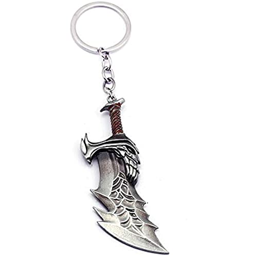 BANDQ Game G O War 4 Keychains Kratos Keyring Kui Ye Axe Hammer Knife Weapons Model Pendant Keyholder Men Cosplay Car Key Chian (A)