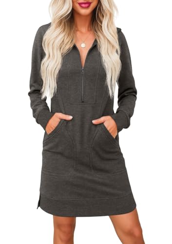 Robe pull col v demi-fermeture éclair pour ne plus choisir entre confort et style