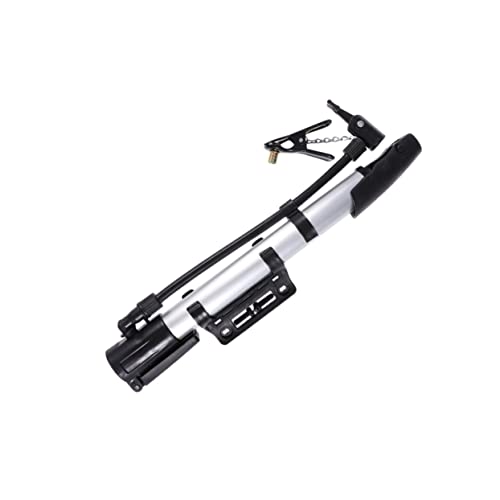 CORHAD Portable Bike Tire Pump High Volume Aluminum Alloy Floor Pump for Road Mountain Bikes from to Valves Lightweight Compact Design Silver White