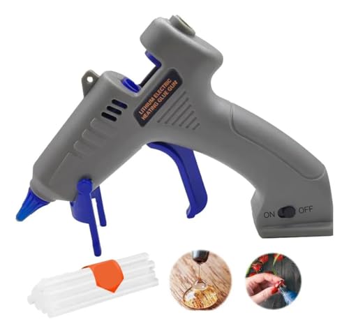 La Mejor Recopilación de Pegamento termofusible . 43 50W Pistola de Pegamento Termofusible Inalámbrica Recargable, Pistola de silicona con 10 barras de pegamento de tamaño completopara Manualidades, Reparaciones Rápidas en el