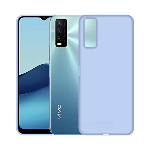 Image of Case Creation Liquid TPU Silicone Cover for Vivo Y20 Soft Case,Anti-Dirty Slim Case Frosted Matte Cute Candy TPU Raised Bezel (Splash of Color) Back Case Cover for VivoY20 -Light Purple