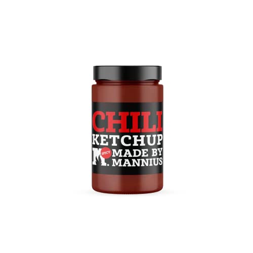 M.MANNIUS Ketchup Tomato Artigianale prodotto nelle Dolomiti (Made in italy) in barattolo di vetro da 150 gr, da gustare con hamburger, bistecche e patate (1, Chili)